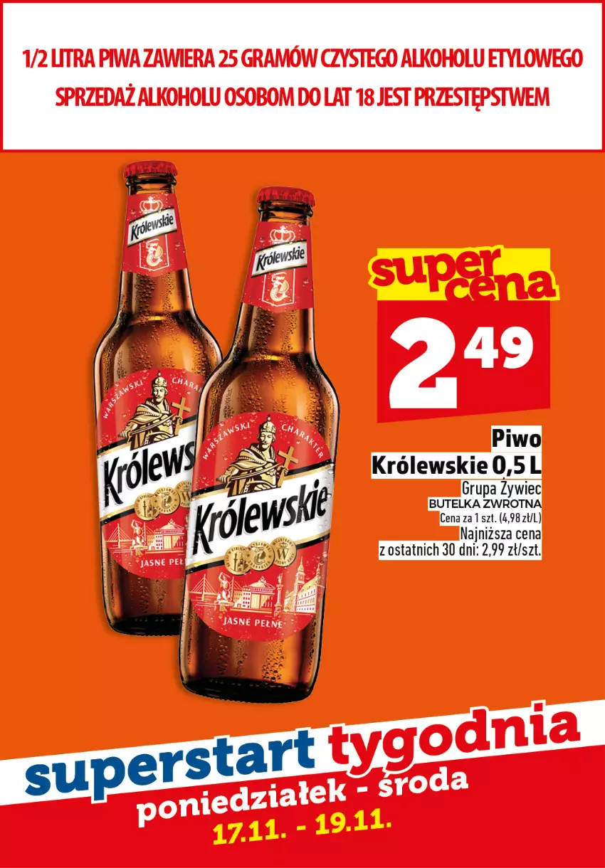 Gazetka promocyjna Topaz - Gazetka - ważna 17.11 do 19.11.2025 - strona 4 - produkty: Królewski, Piwo