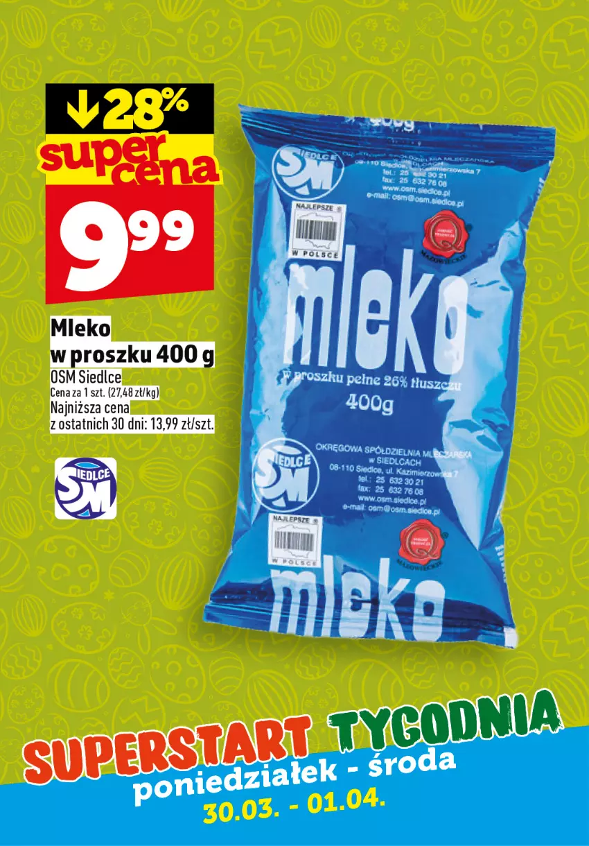 Gazetka promocyjna Topaz - Gazetka - ważna 30.03 do 01.04.2026 - strona 4 - produkty: Mleko, Mleko w proszku