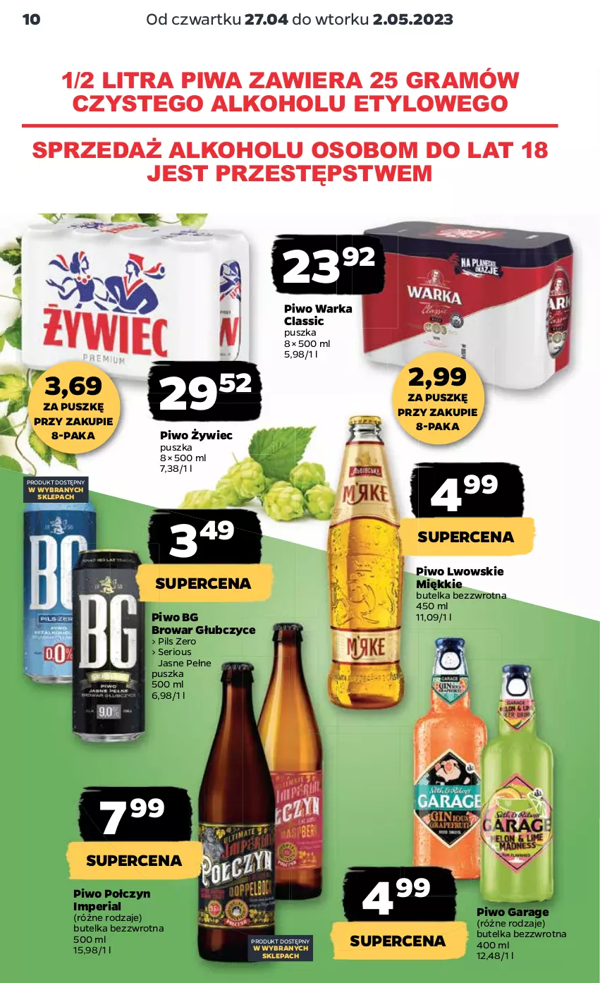 Gazetka promocyjna Netto - Artykuły spożywcze - ważna 27.04 do 02.05.2023 - strona 10 - produkty: Gra, Piwa, Piwo, Ser, Warka