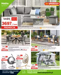 Gazetka promocyjna Leroy Merlin - Gazetka Leroy Merlin - Gazetka - ważna od 11.07 do 11.07.2023 - strona 14 - produkty: Krzesło ogrodowe, Sofa narożna, Sok, Por, Puf, Gra, Huśtawka, Stolik, Stół, Sofa, Markiza, Parasol, Napoje, Wełna, Krzesło, Fotel, Poduszka, Meble, Fa