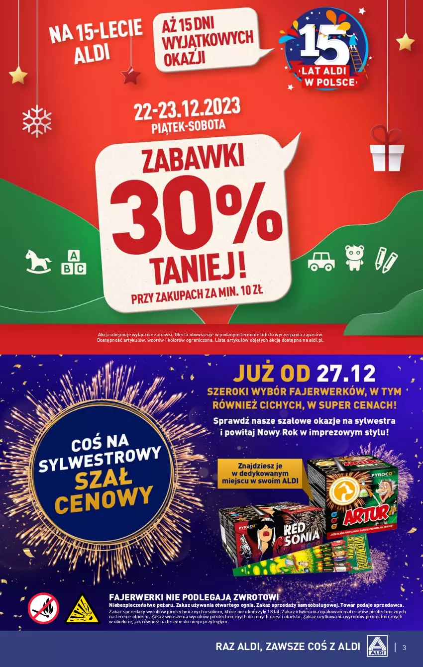 Gazetka promocyjna Aldi - Artykuły przemysłowe i tekstylia - ważna 20.12 do 23.12.2023 - strona 3 - produkty: Fa, Gra, Piec