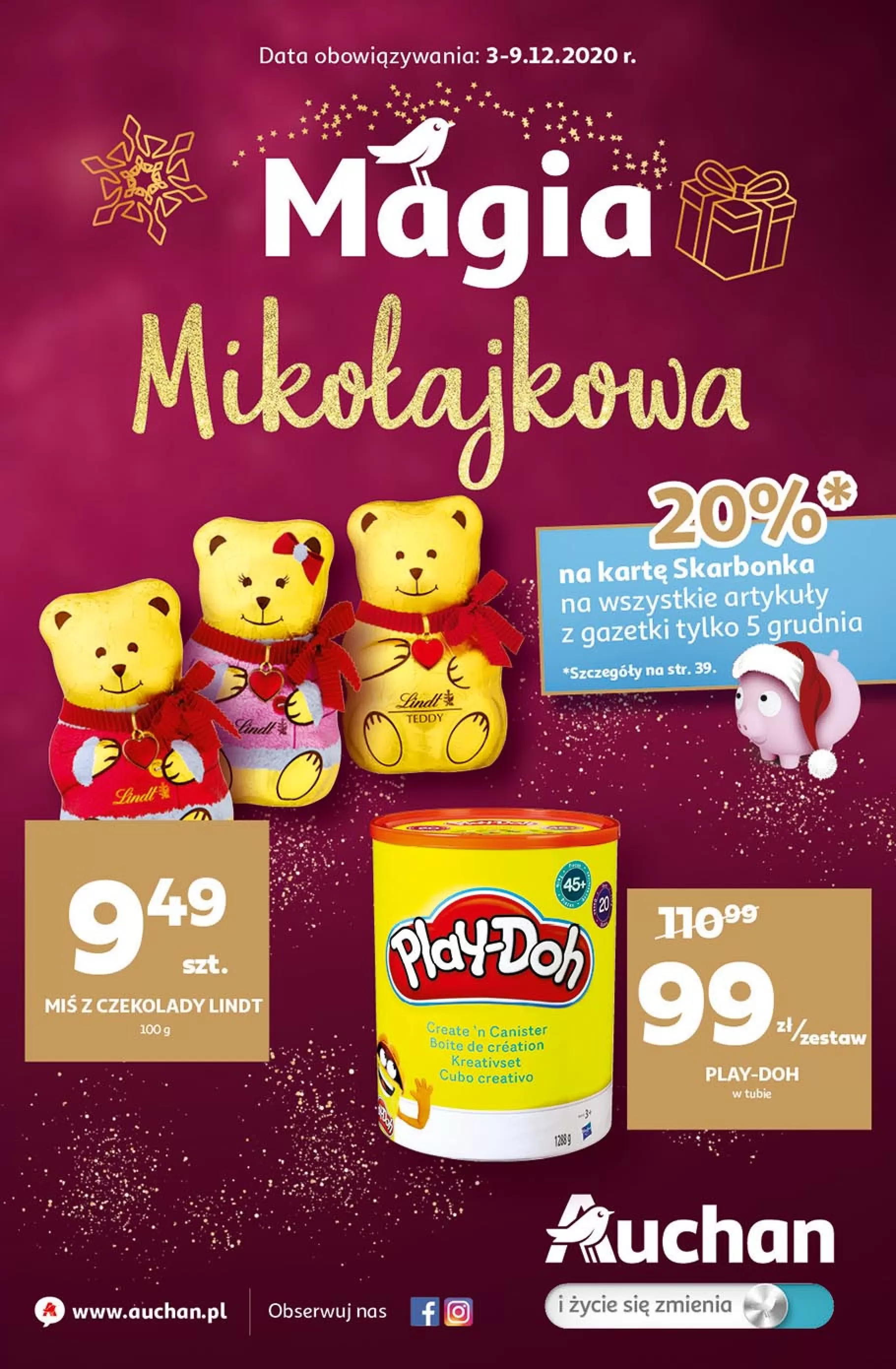 Gazetka promocyjna Auchan - Magia Mikołajkowa - ważna 03.12 do 09.12.2020 - strona 1