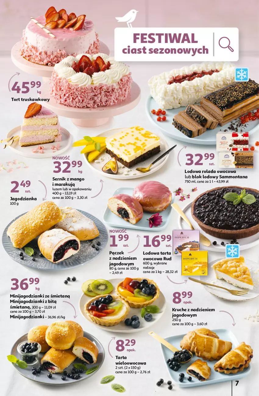 Gazetka promocyjna Auchan - Gazetka Tanie Zakupy Hipermarket Auchan - ważna 27.07 do 02.08.2023 - strona 7 - produkty: Jagodzianka, Pączek, Rolada, Ser, Tarta