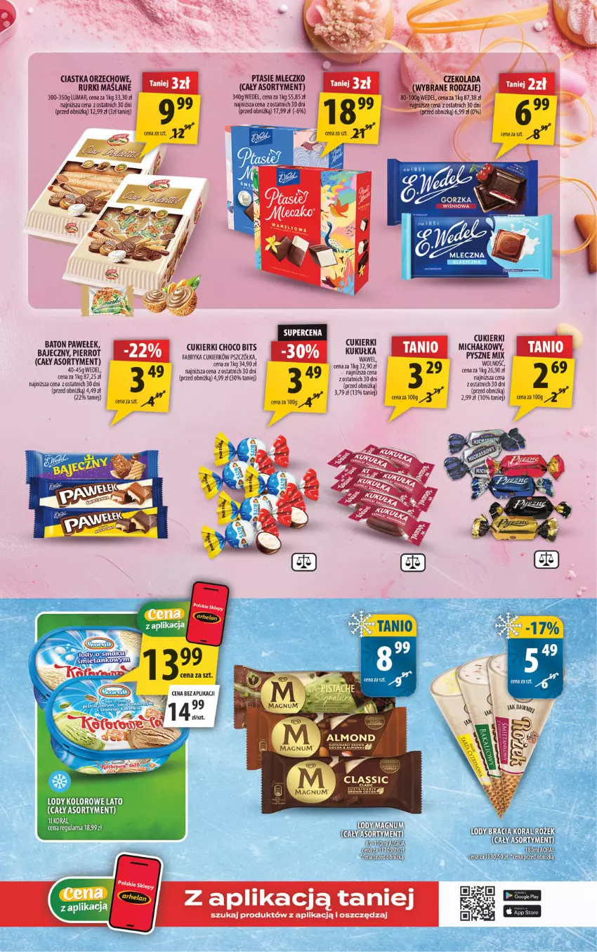 Gazetka promocyjna Arhelan - Gazetka - ważna 28.08 do 06.09.2026 - strona 11 - produkty: Baton, Ciastka, Cukier, Cukierki, Fa, Lody, Mleczko, Rurki