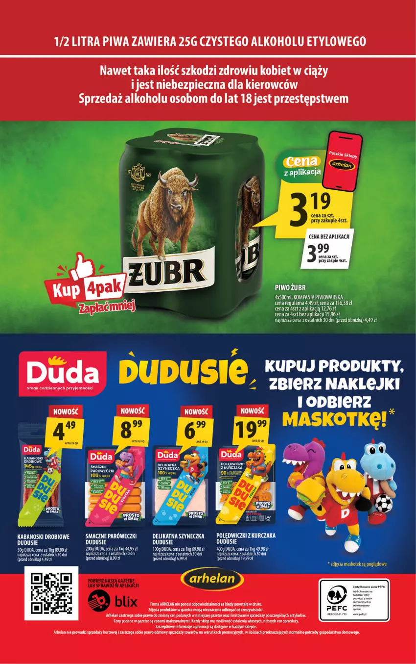 Gazetka promocyjna Arhelan - Gazetka - ważna 28.08 do 06.09.2026 - strona 20 - produkty: Duda, Kabanos, Klej, Piec, Piwa, Piwo