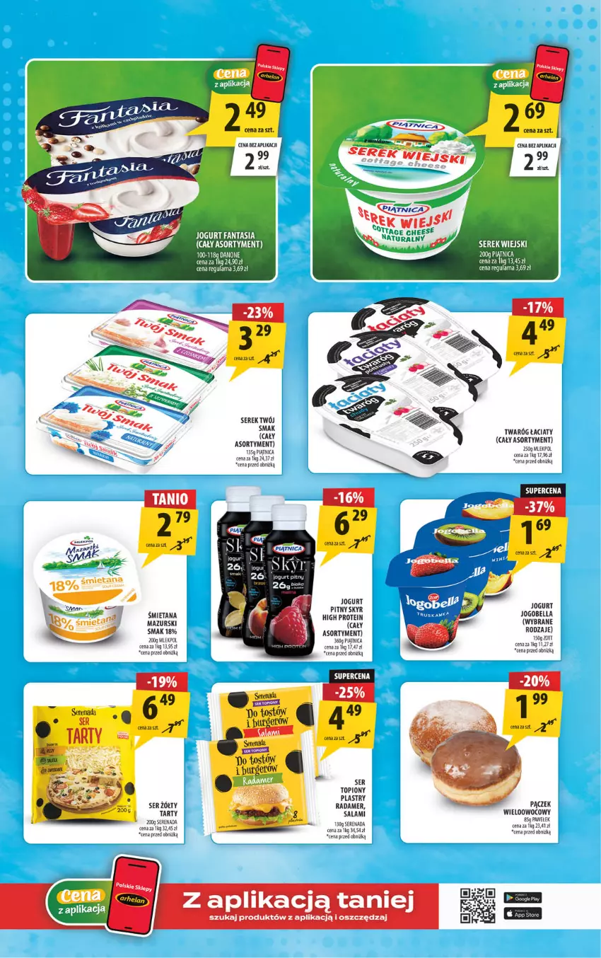 Gazetka promocyjna Arhelan - Gazetka - ważna 28.08 do 06.09.2026 - strona 7 - produkty: Bell, Bella, Danone, Fa, Fanta, Jogobella, Jogurt, LG, Pączek, Piątnica, Radamer, Salami, Ser, Serek, Top