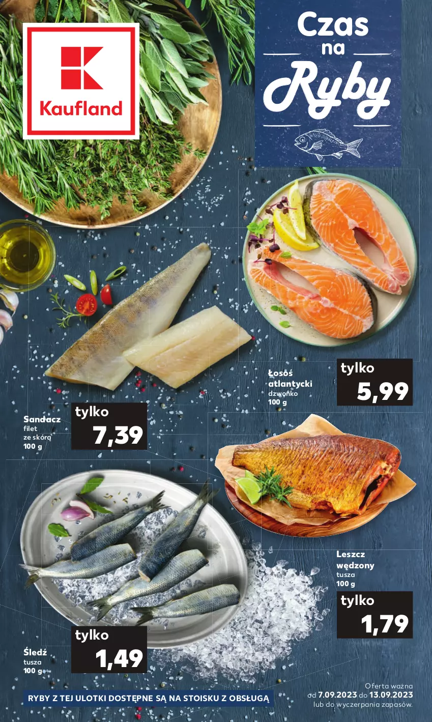 Gazetka promocyjna Kaufland - Kaufland - ważna 07.09 do 13.09.2023 - strona 1 - produkty: Sandacz, Sandacz filet, Tusz