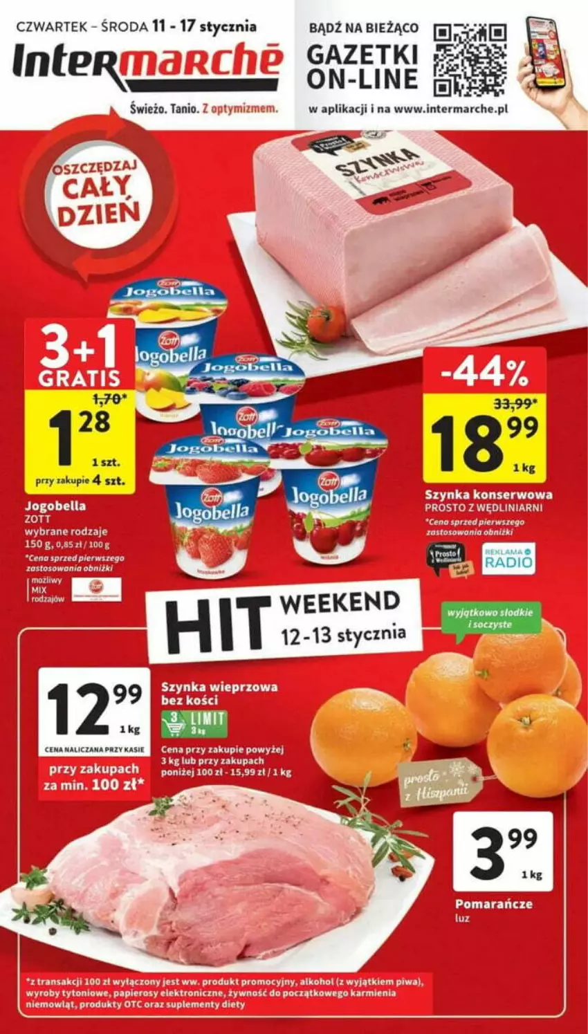 Gazetka promocyjna Intermarche - ważna 11.01 do 17.01.2024 - strona 1 - produkty: Noż, Ser, Zott