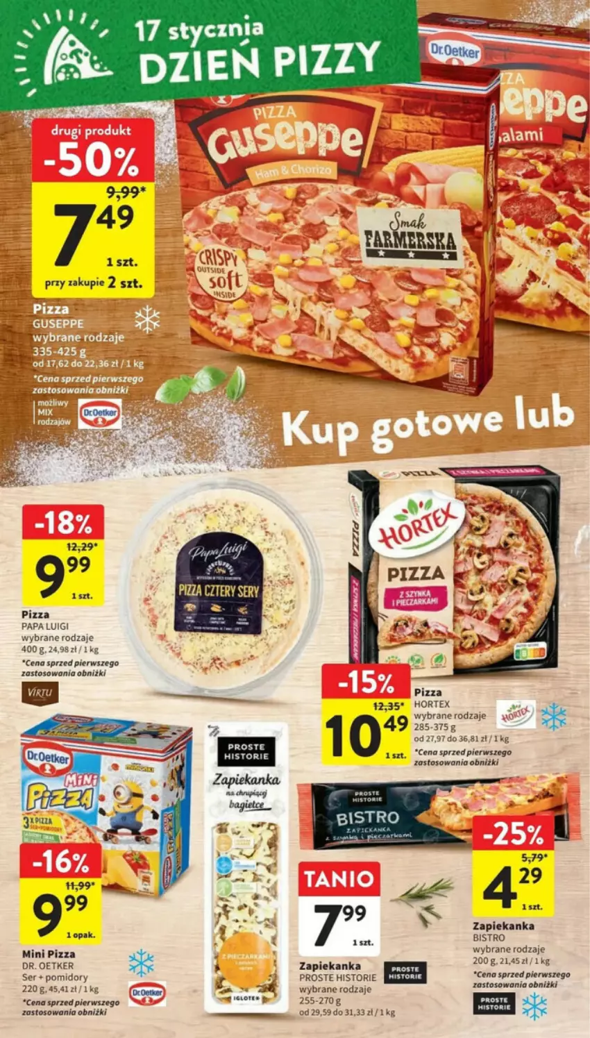 Gazetka promocyjna Intermarche - ważna 11.01 do 17.01.2024 - strona 15 - produkty: Hortex, Pax, Pizza, Pizza cztery sery, Pomidory, Ser, Zapiekanka