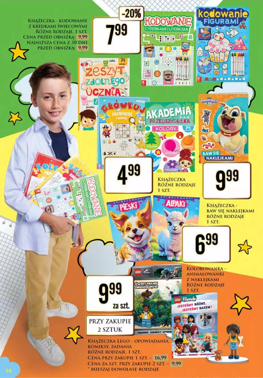 Gazetka promocyjna Dino - Katalog szkoła - 2024 - ważna 29.07 do 10.08.2024 - strona 10 - produkty: Klej, Kolorowanka, LEGO