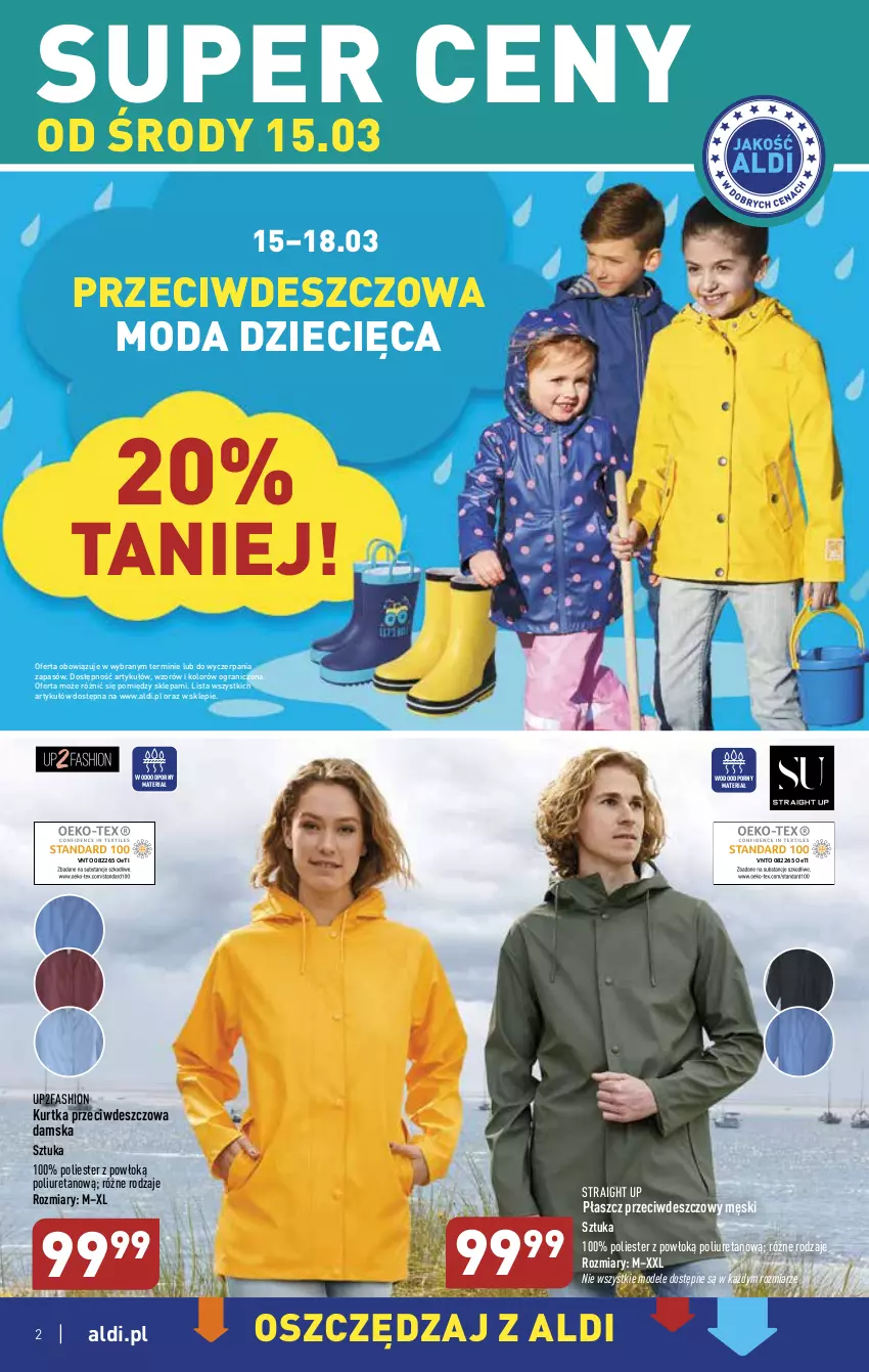 Gazetka promocyjna Aldi - COŚ na przyszły tydzień - ważna 15.03 do 18.03.2023 - strona 2 - produkty: Dzieci, Fa, Gra, Kurtka, Moda, Płaszcz, Por