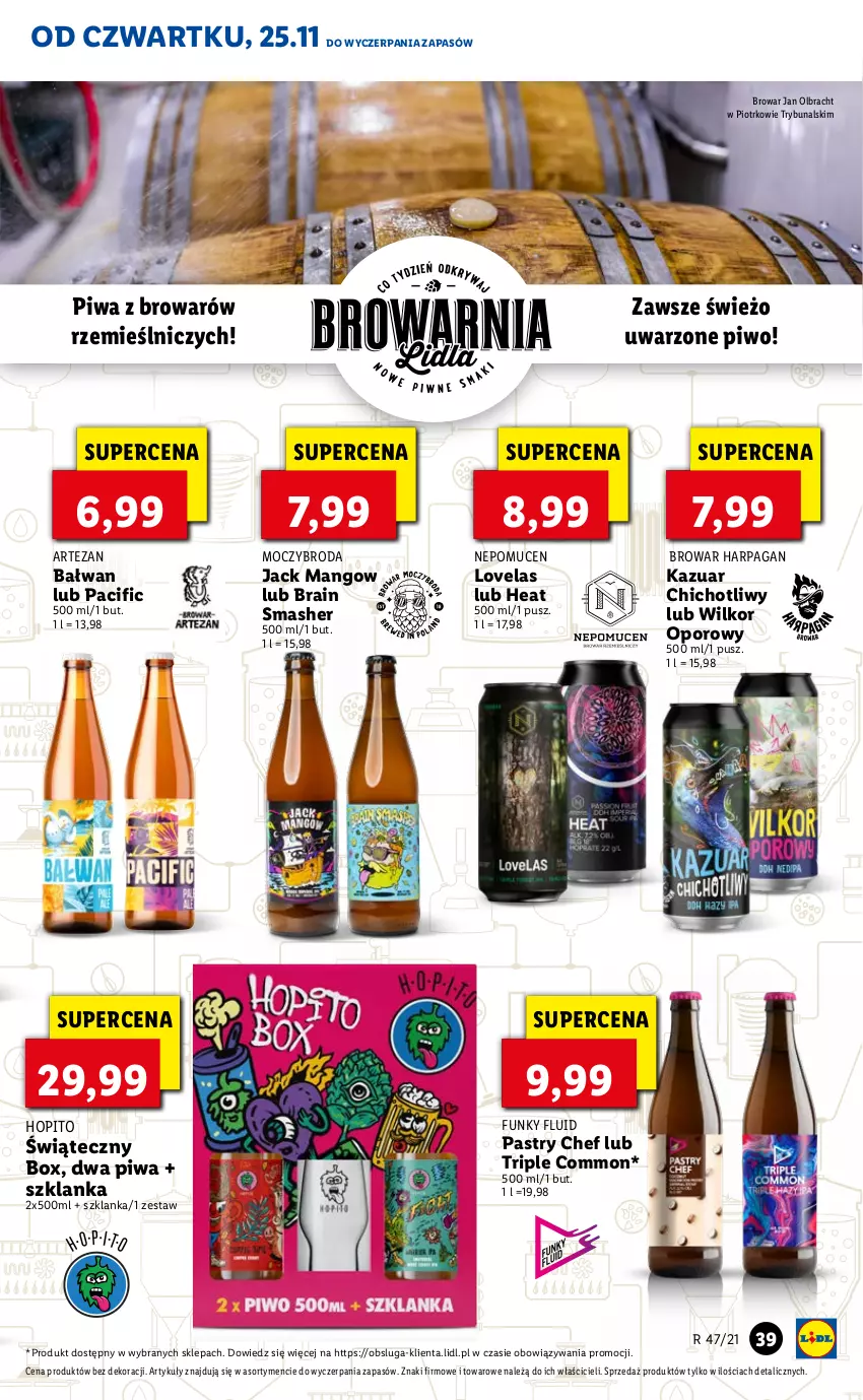 Gazetka promocyjna Lidl - GAZETKA OD 25.11 DO 28.11 - ważna 25.11 do 28.11.2021 - strona 39 - produkty: Cif, Lovela, Mango, Piwa, Piwo, Por, Szklanka