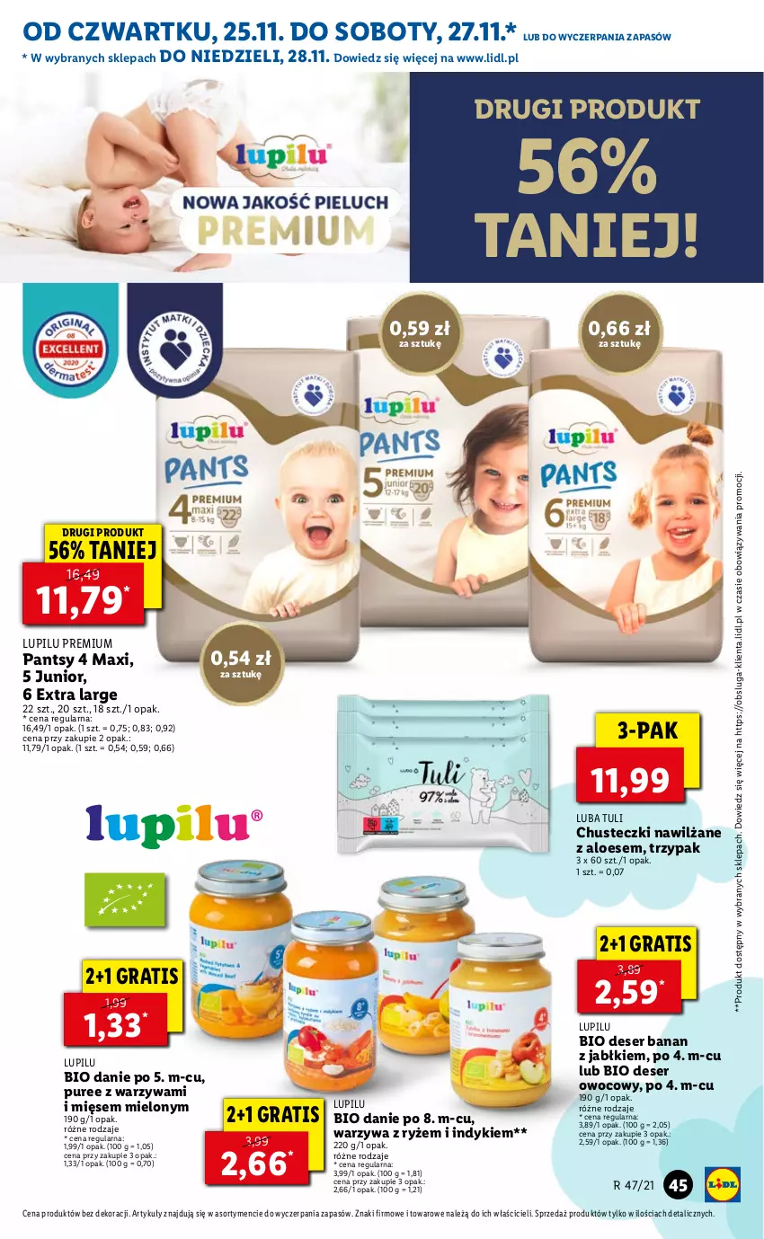 Gazetka promocyjna Lidl - GAZETKA OD 25.11 DO 28.11 - ważna 25.11 do 28.11.2021 - strona 45 - produkty: Chusteczki, Deser, Deser owocowy, Gra, Pur, Ryż, Ser, Warzywa