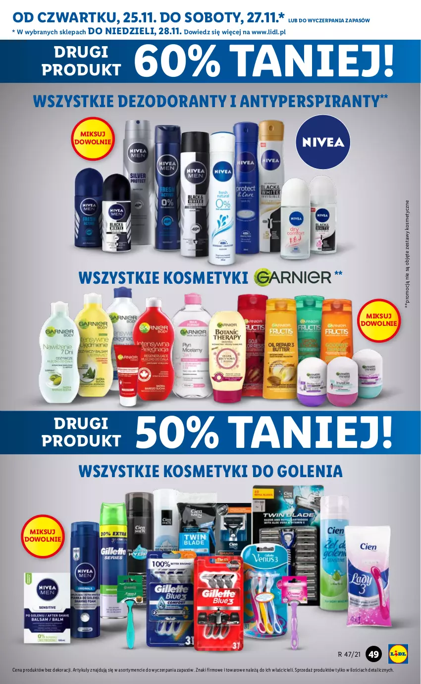 Gazetka promocyjna Lidl - GAZETKA OD 25.11 DO 28.11 - ważna 25.11 do 28.11.2021 - strona 49 - produkty: Antyperspirant, Dezodorant