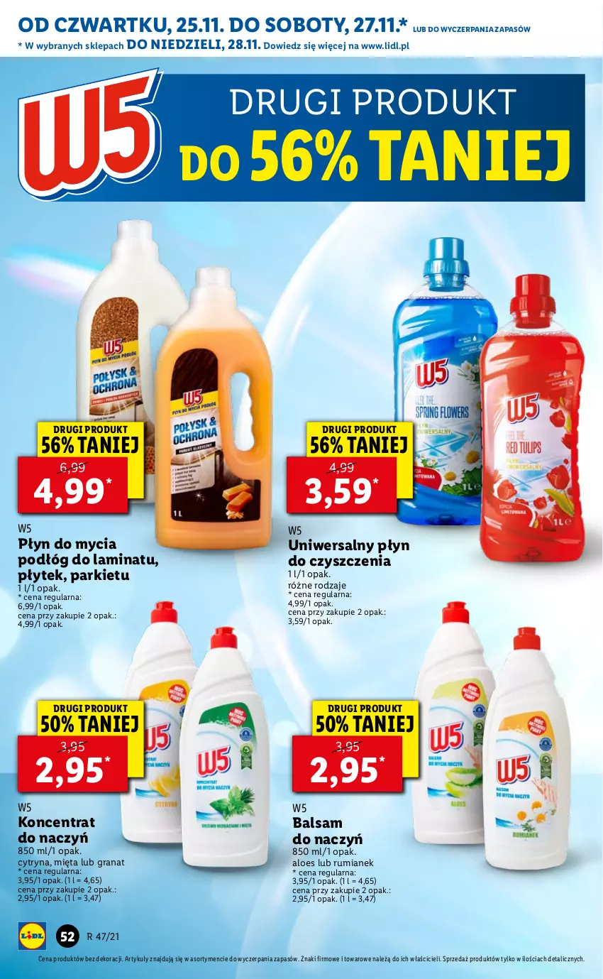 Gazetka promocyjna Lidl - GAZETKA OD 25.11 DO 28.11 - ważna 25.11 do 28.11.2021 - strona 52 - produkty: Gra, Granat, Mięta, Płyn do mycia, Płyn do mycia podłóg, Rum