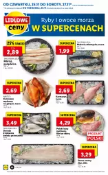 Gazetka promocyjna Lidl - GAZETKA OD 25.11 DO 28.11 - Gazetka - ważna od 28.11 do 28.11.2021 - strona 22 - produkty: Polędwica, Karmazyn wędzony, Karp, Ryby i owoce morza, Tusz, Owoce morza, Owoce, Mintaj, Dorsz