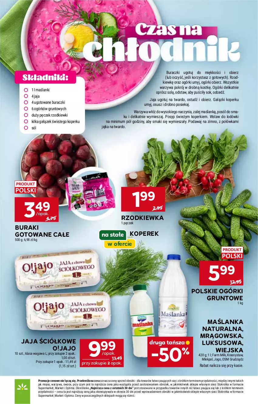 Gazetka promocyjna Stokrotka - Supermarket - ważna 14.05 do 20.05.2026 - strona 9 - produkty: Buraki, Grunt, HP, Jaja, Maślanka, Rzodkiewka