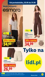 Gazetka promocyjna Lidl - Katalog ważny od 25.05 - Gazetka - ważna od 30.05 do 30.05.2026 - strona 15 - produkty: Bermudy, Kardigan, Kombinezon, Moda