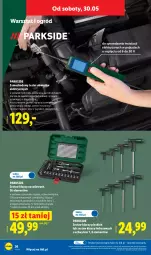 Gazetka promocyjna Lidl - Katalog ważny od 25.05 - Gazetka - ważna od 30.05 do 30.05.2026 - strona 46 - produkty: Parkside, Przewód, Pojazd, Wkręt, Zestaw kluczy nasadowych, Zestaw kluczy, Ogród