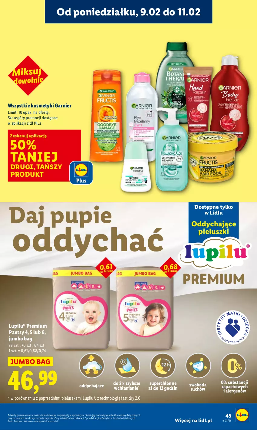 Gazetka promocyjna Lidl - GAZETKA - ważna 09.02 do 11.02.2026 - strona 45 - produkty: Fa, Garnier, O Bag, Por