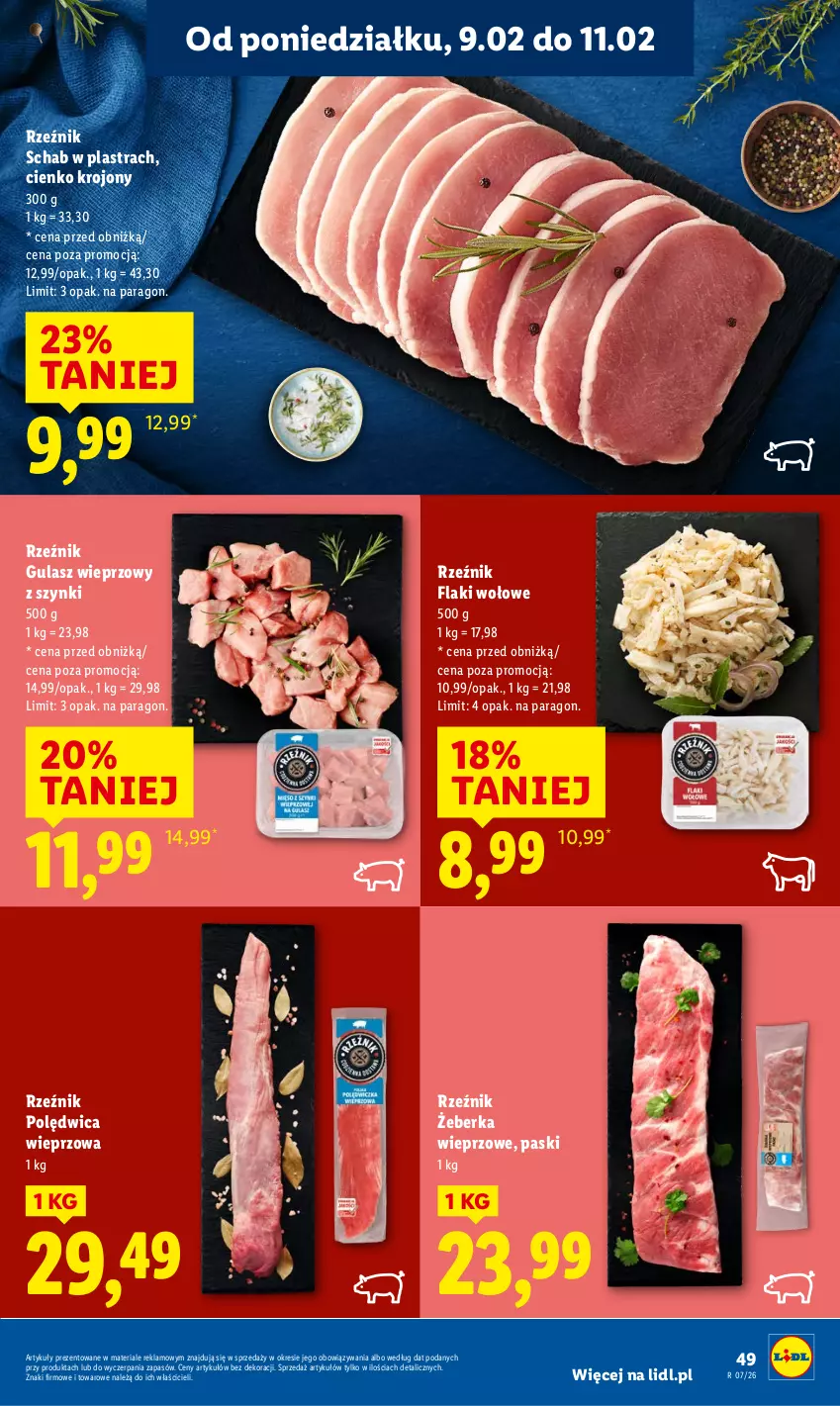 Gazetka promocyjna Lidl - GAZETKA - ważna 09.02 do 11.02.2026 - strona 49 - produkty: Flaki, Flaki wołowe, Polędwica