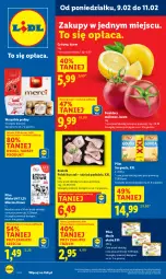 Gazetka promocyjna Lidl - GAZETKA - Gazetka - ważna od 11.02 do 11.02.2026 - strona 1 - produkty: Kurczak, Ser, Praliny, Cytryny, Pilos, Gouda, Masło, Pomidory, Mleko