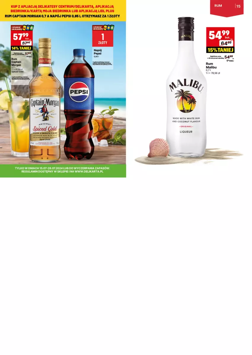 Gazetka promocyjna Delikatesy Centrum - DeliBarek DC29-DC30 - ważna 15.07 do 28.07.2024 - strona 8 - produkty: Gin, Malibu, Rum