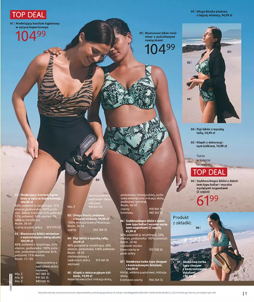 Gazetka promocyjna Bonprix - NIE MASZ W CZYM SIĘ OPALAĆ? - ważna 18.05 do 15.06.2026 - strona 3 - produkty: Bikini, Figi, Klapki, Rama, Sok, Top, Torba
