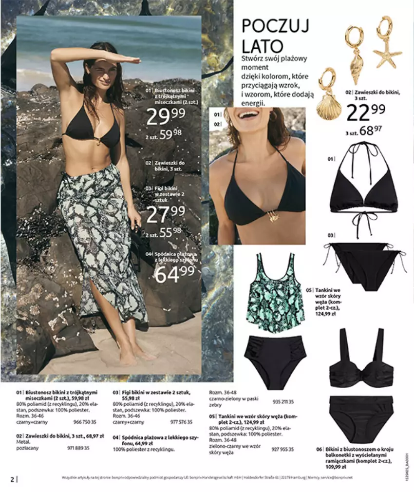 Gazetka promocyjna Bonprix - NIE MASZ W CZYM SIĘ OPALAĆ? - ważna 18.05 do 15.06.2026 - strona 4 - produkty: Bikini, Figi, Sos, Spódnica, Zawieszki