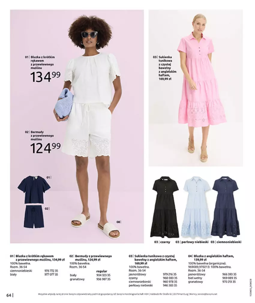 Gazetka promocyjna Bonprix - NIE MASZ W CZYM SIĘ OPALAĆ? - ważna 18.05 do 15.06.2026 - strona 66 - produkty: Bermudy, Biurka, Fa, Gra, Granat, Sukienka