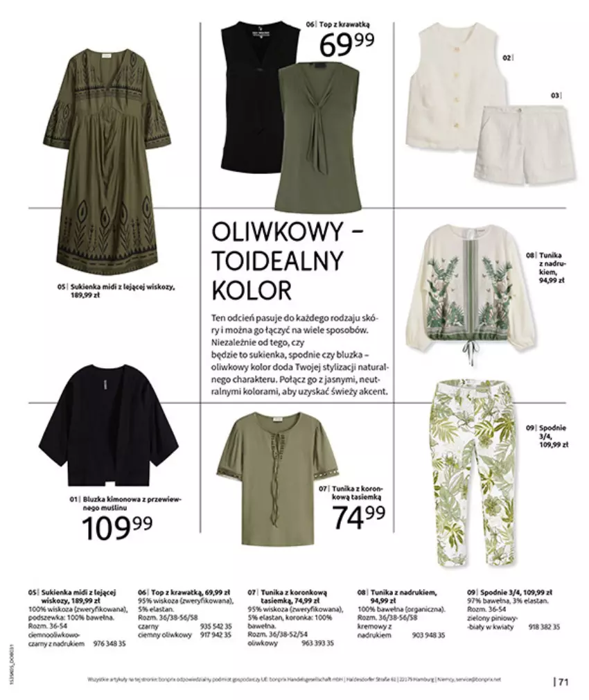 Gazetka promocyjna Bonprix - NIE MASZ W CZYM SIĘ OPALAĆ? - ważna 18.05 do 15.06.2026 - strona 73 - produkty: Cień, HP, Spodnie, Sukienka, Top, Tunika, Wełna