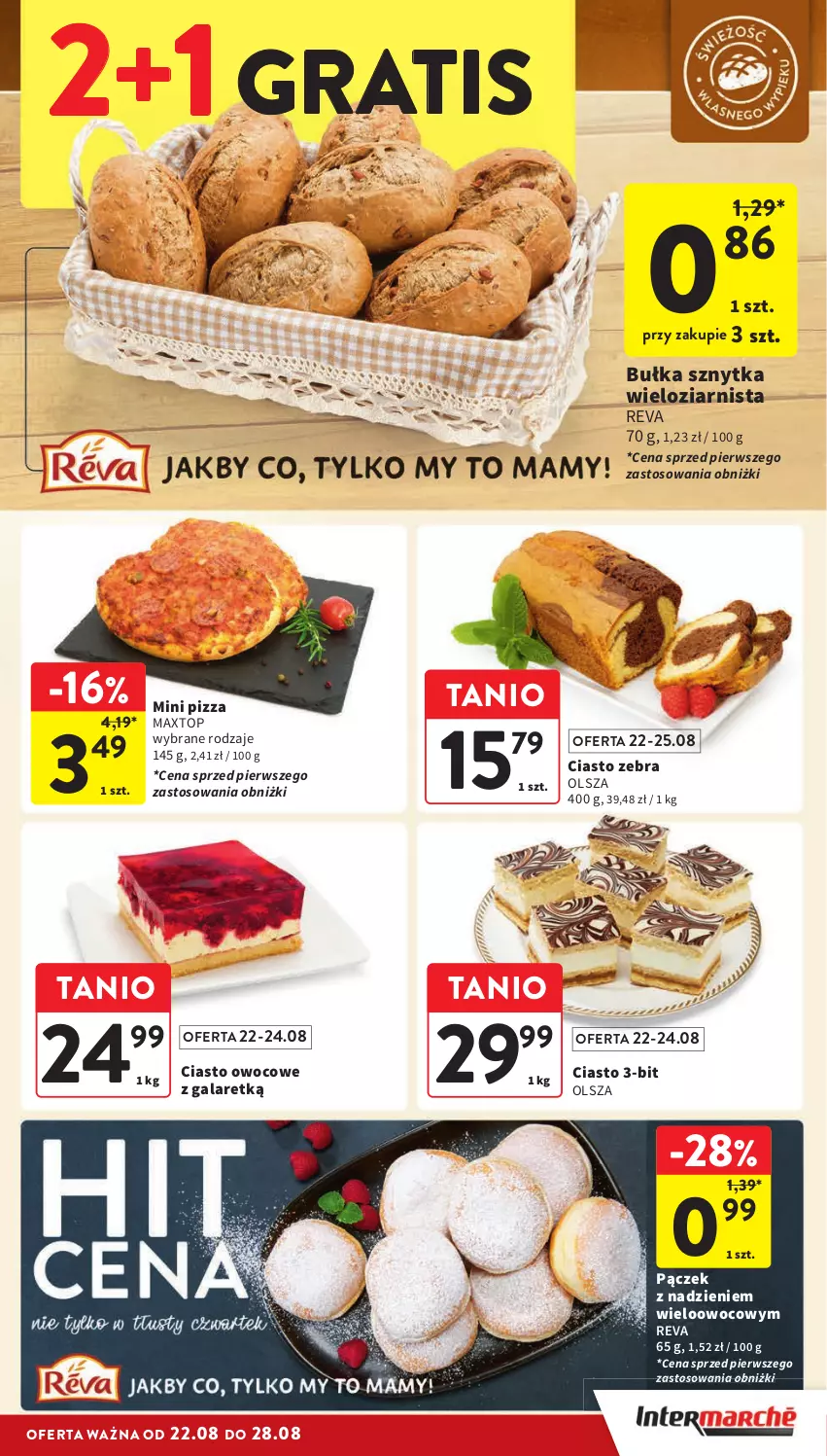 Gazetka promocyjna Intermarche - Gazetka Intermarche - ważna 22.08 do 28.08.2024 - strona 17 - produkty: Bułka, Gala, Gra, Pączek, Pizza, Top