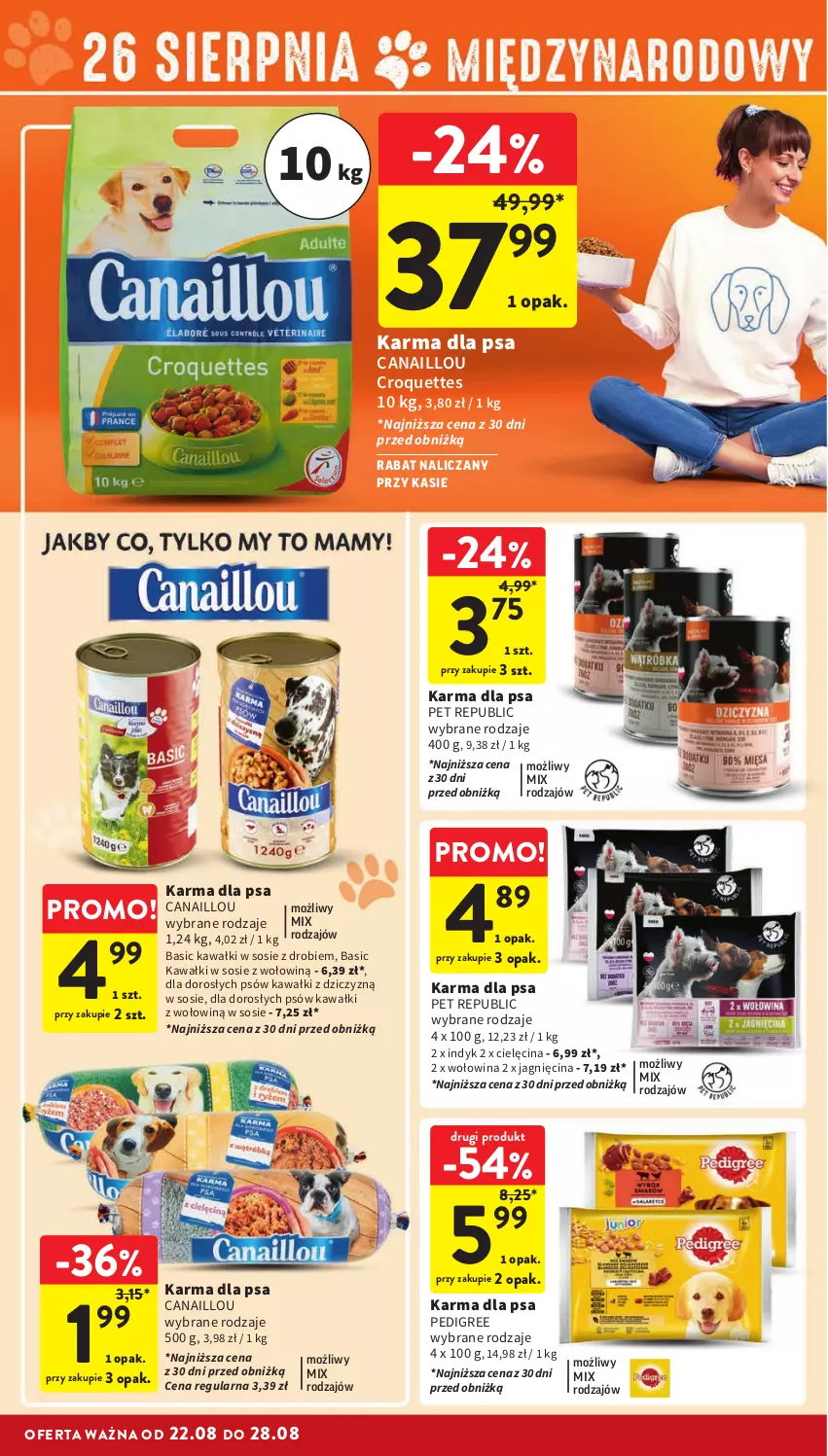 Gazetka promocyjna Intermarche - Gazetka Intermarche - ważna 22.08 do 28.08.2024 - strona 28 - produkty: Canaillou, Kawa, Pedigree, Sos, Wołowina