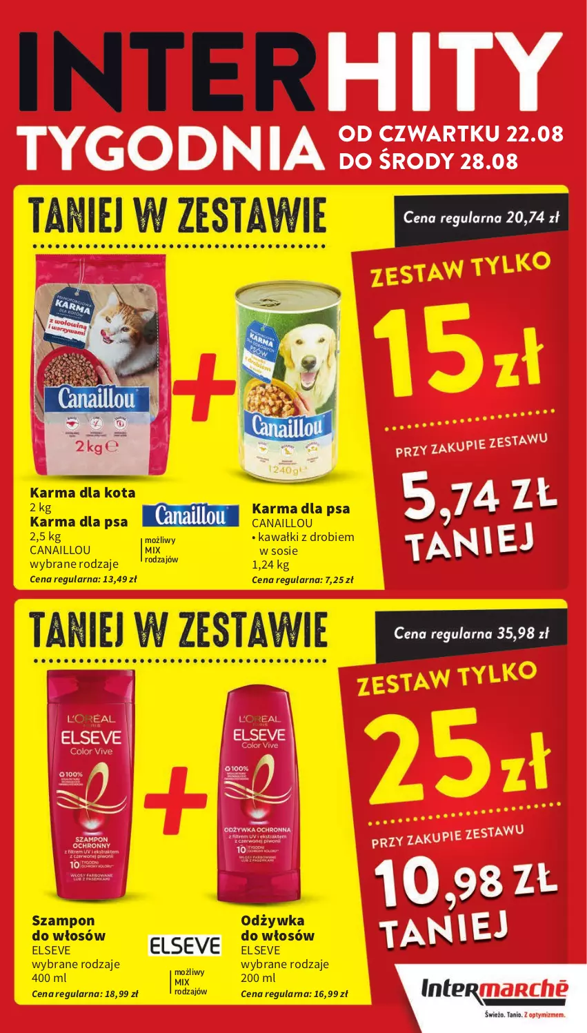 Gazetka promocyjna Intermarche - Gazetka Intermarche - ważna 22.08 do 28.08.2024 - strona 3 - produkty: Canaillou, Elseve, Kawa, Odżywka, Sos, Szampon