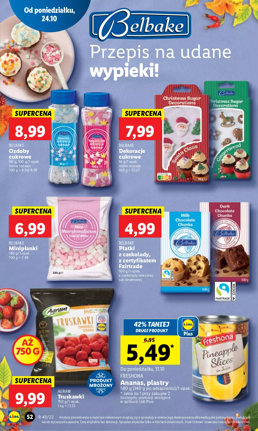 Gazetka promocyjna Lidl - GAZETKA - ważna 24.10 do 26.10.2022 - strona 56 - produkty: Ananas, Deser, Fa, Gra, Ser, Truskawki