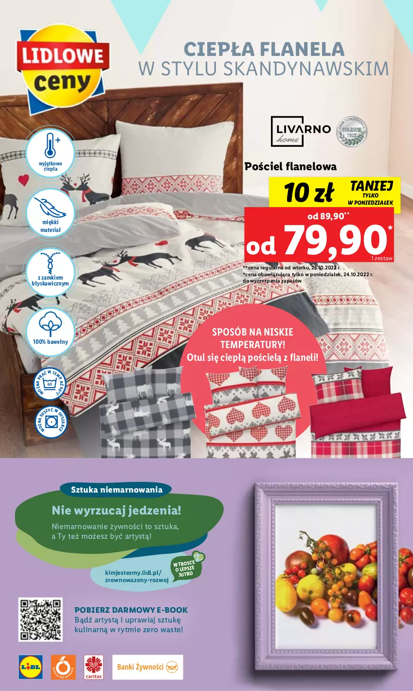 Gazetka promocyjna Lidl - GAZETKA - ważna 24.10 do 26.10.2022 - strona 68 - produkty: Pościel, Pościel flanelowa, Wazon