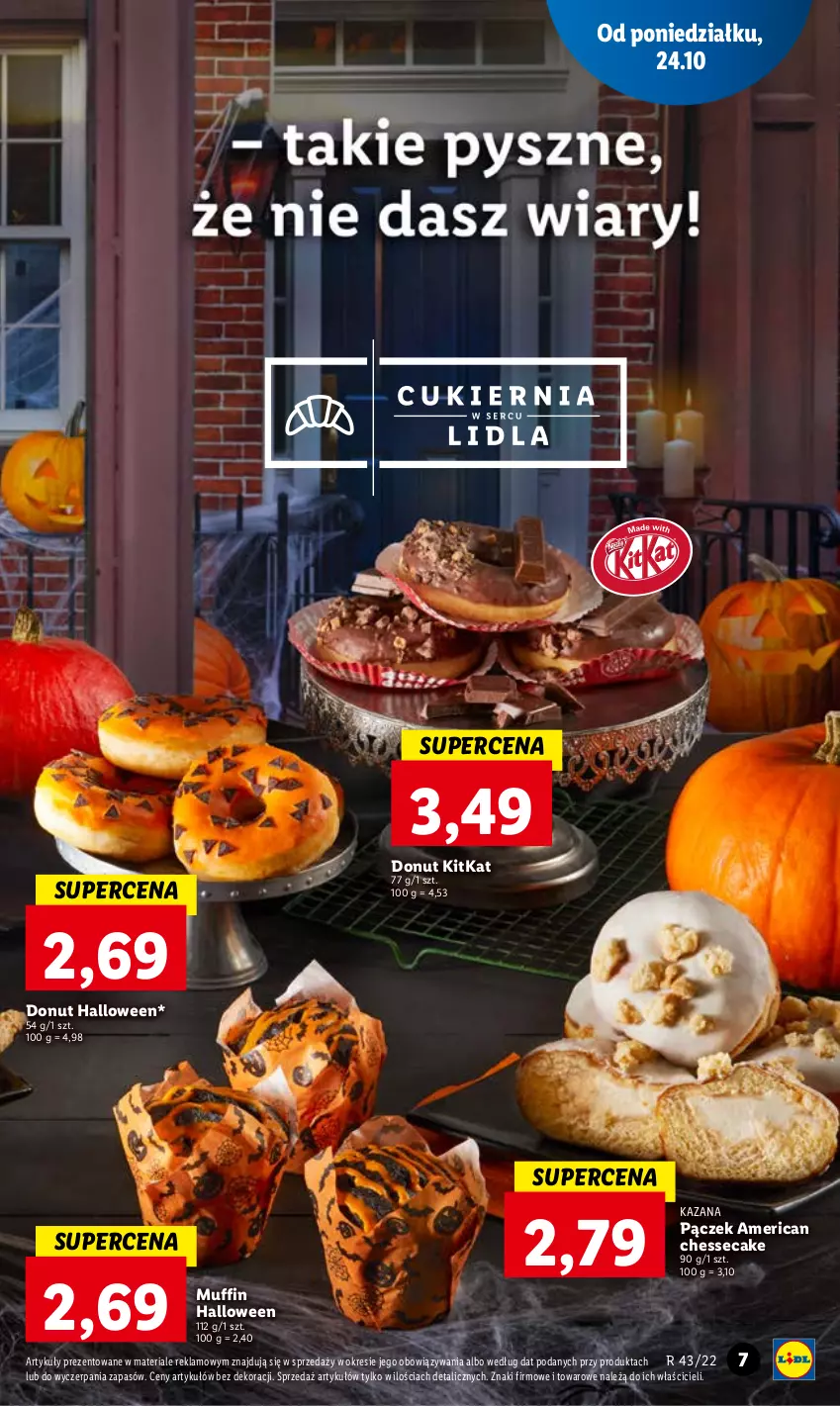 Gazetka promocyjna Lidl - GAZETKA - ważna 24.10 do 26.10.2022 - strona 7 - produkty: Donut, Pączek