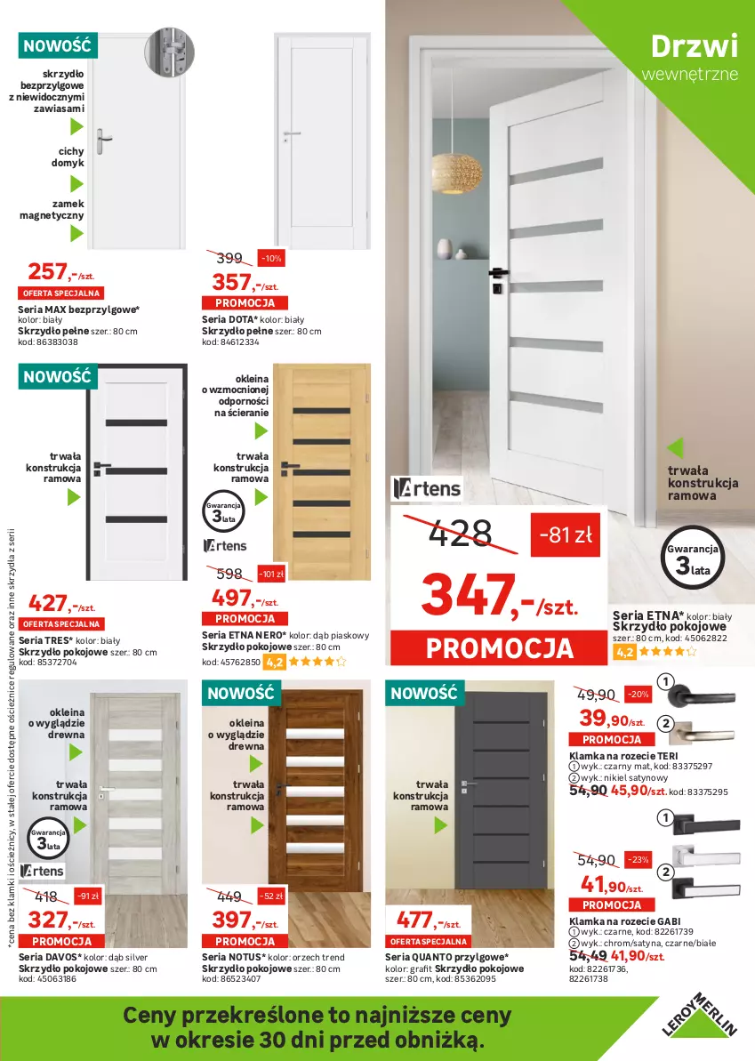 Gazetka promocyjna Leroy Merlin - Gazetka Leroy Merlin - ważna 01.03 do 21.03.2023 - strona 5 - produkty: Deska podłogowa, Deska warstwowa, Drzwi, Gra, Klamka, Lakier, LG, Olej, Panel winylowy, Por, Ser