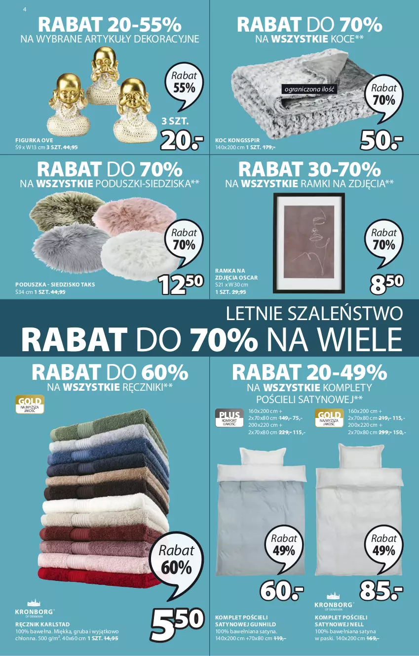 Gazetka promocyjna Jysk - Oferta tygodnia - ważna 16.06 do 29.06.2021 - strona 5 - produkty: Gra, Koc, Komplet pościeli, Poduszka, Pościel, Ramka, Ręcznik, Siedzisko, Szal, Wełna