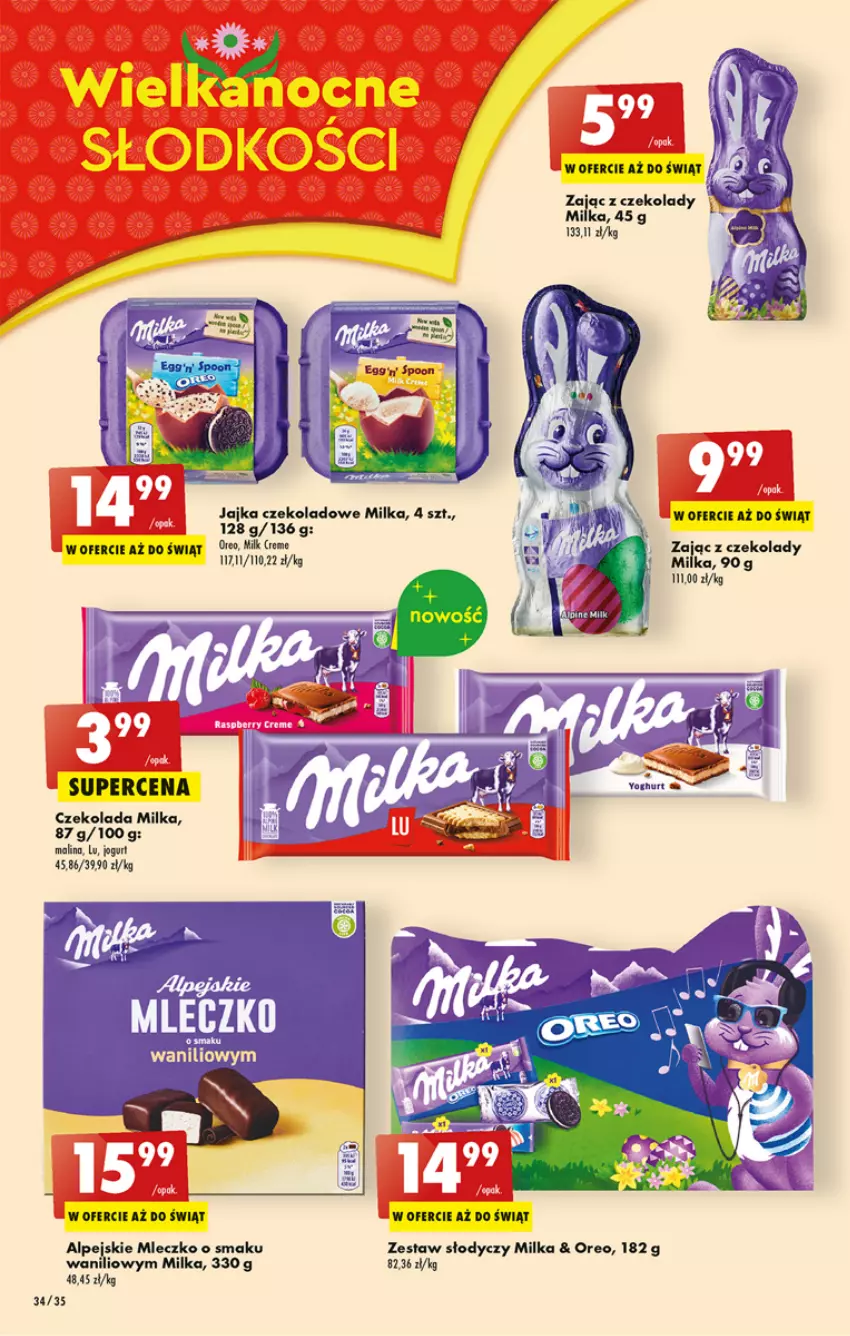 Gazetka promocyjna Biedronka - ważna 06.04 do 12.04.2023 - strona 34 - produkty: Czekolada, Milka, Mleczko, Oreo