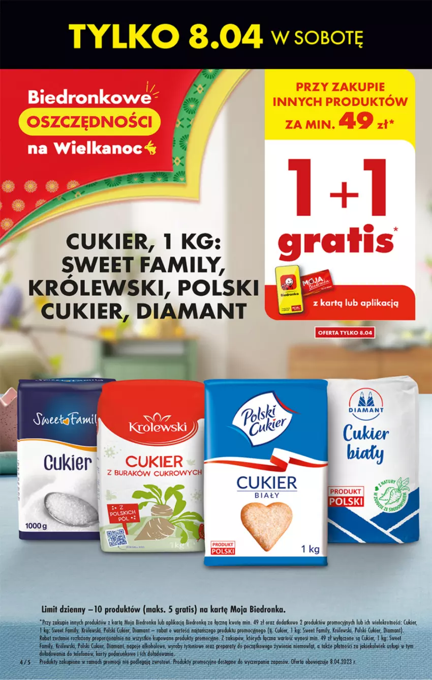 Gazetka promocyjna Biedronka - ważna 06.04 do 12.04.2023 - strona 4 - produkty: Cukier, Diamant, Fa, Królewski