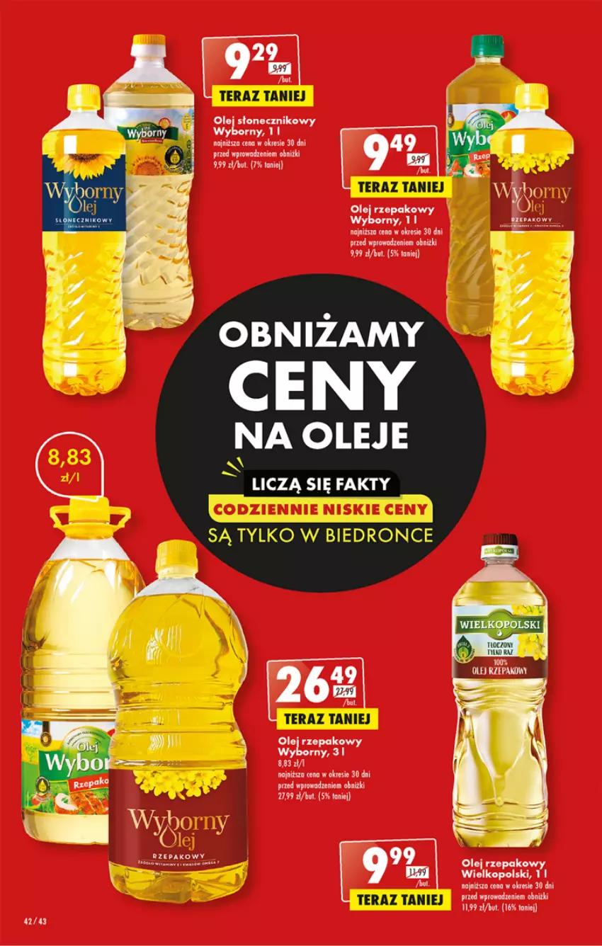 Gazetka promocyjna Biedronka - ważna 06.04 do 12.04.2023 - strona 42 - produkty: Dron, Olej, Olej rzepakowy, Olej słonecznikowy, Taca, Tera