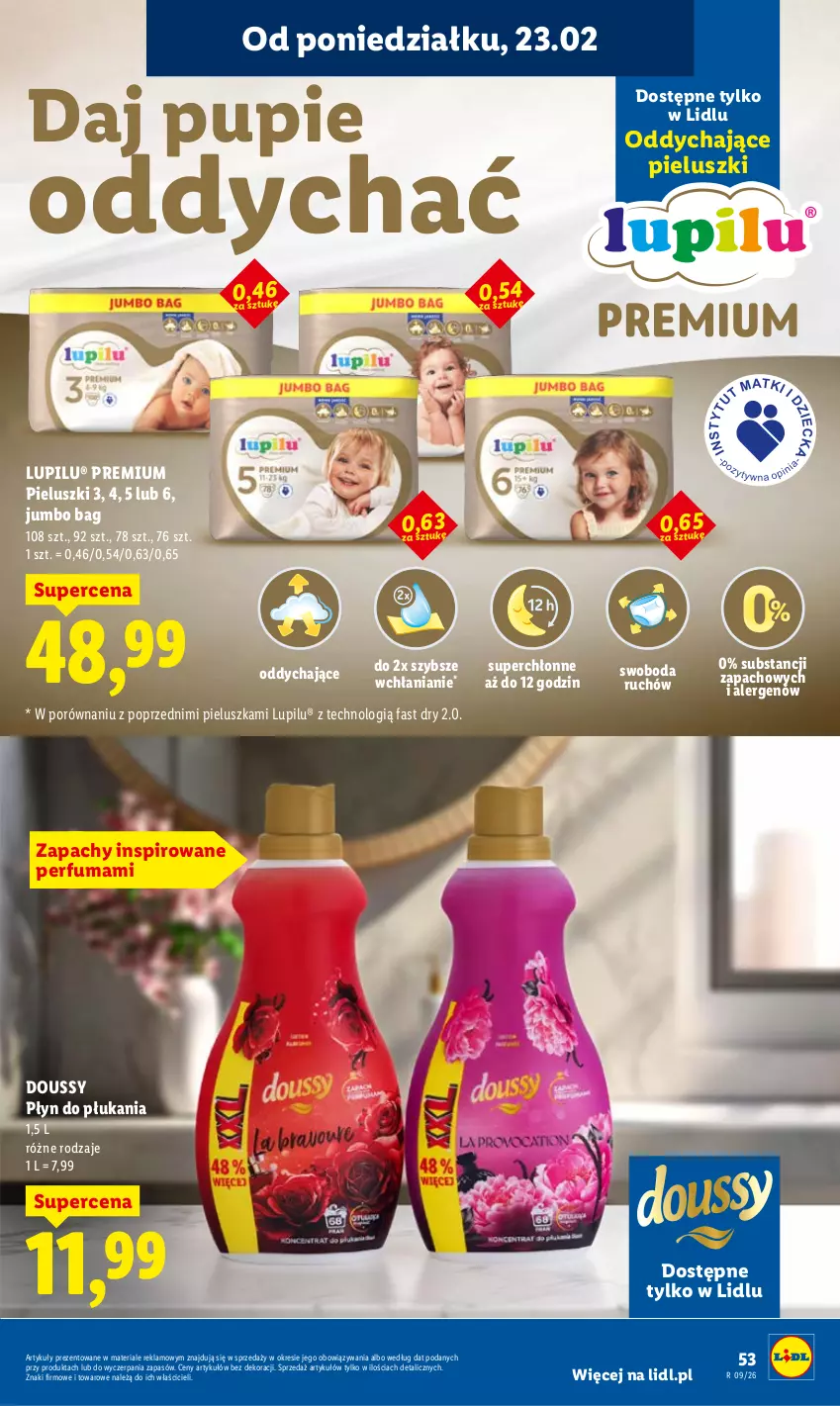 Gazetka promocyjna Lidl - Oferta ważna od 23.02 do 25.02 - ważna 23.02 do 25.02.2026 - strona 53 - produkty: Fa, O Bag, Perfum, Płyn do płukania, Por