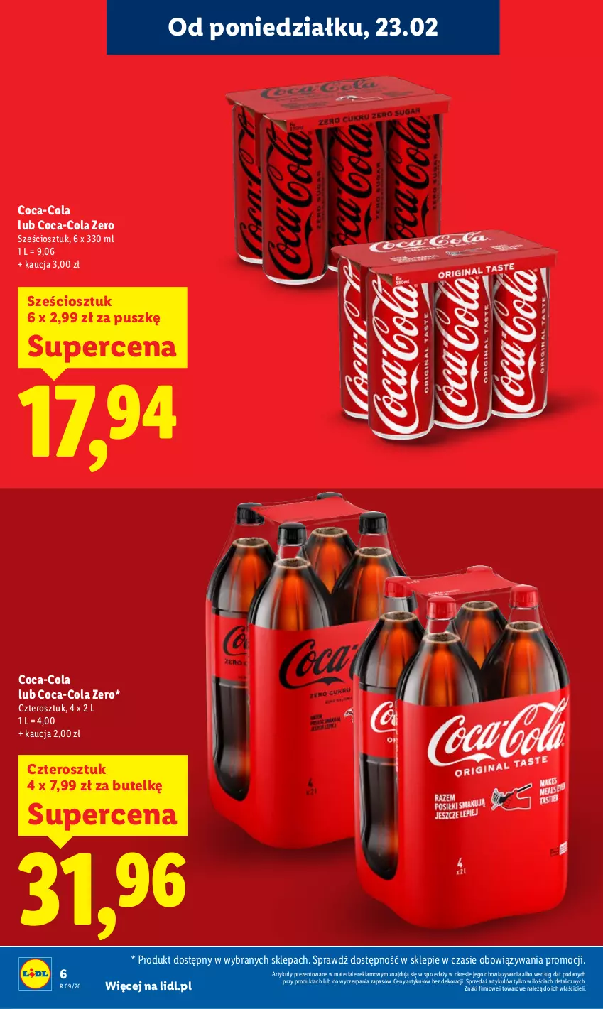 Gazetka promocyjna Lidl - Oferta ważna od 23.02 do 25.02 - ważna 23.02 do 25.02.2026 - strona 6 - produkty: Coca-Cola