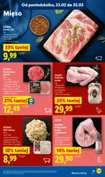 Gazetka promocyjna Lidl - Oferta ważna od 23.02 do 25.02 - Gazetka - ważna od 25.02 do 25.02.2026 - strona 19 - produkty: Perliczka, Królik, Tusz, Burger, Boczek, Flaki, Flaki wołowe, Mięso