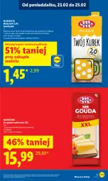 Gazetka promocyjna Lidl - Oferta ważna od 23.02 do 25.02 - Gazetka - ważna od 25.02 do 25.02.2026 - strona 3 - produkty: Ser, Mlekovita, Kubek, Gouda, Mleko