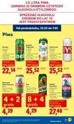 Gazetka promocyjna Lidl - Oferta ważna od 23.02 do 25.02 - Gazetka - ważna od 25.02 do 25.02.2026 - strona 39 - produkty: Piwa, Gra, Kasztelan, Heineken, Tyskie, Harnaś