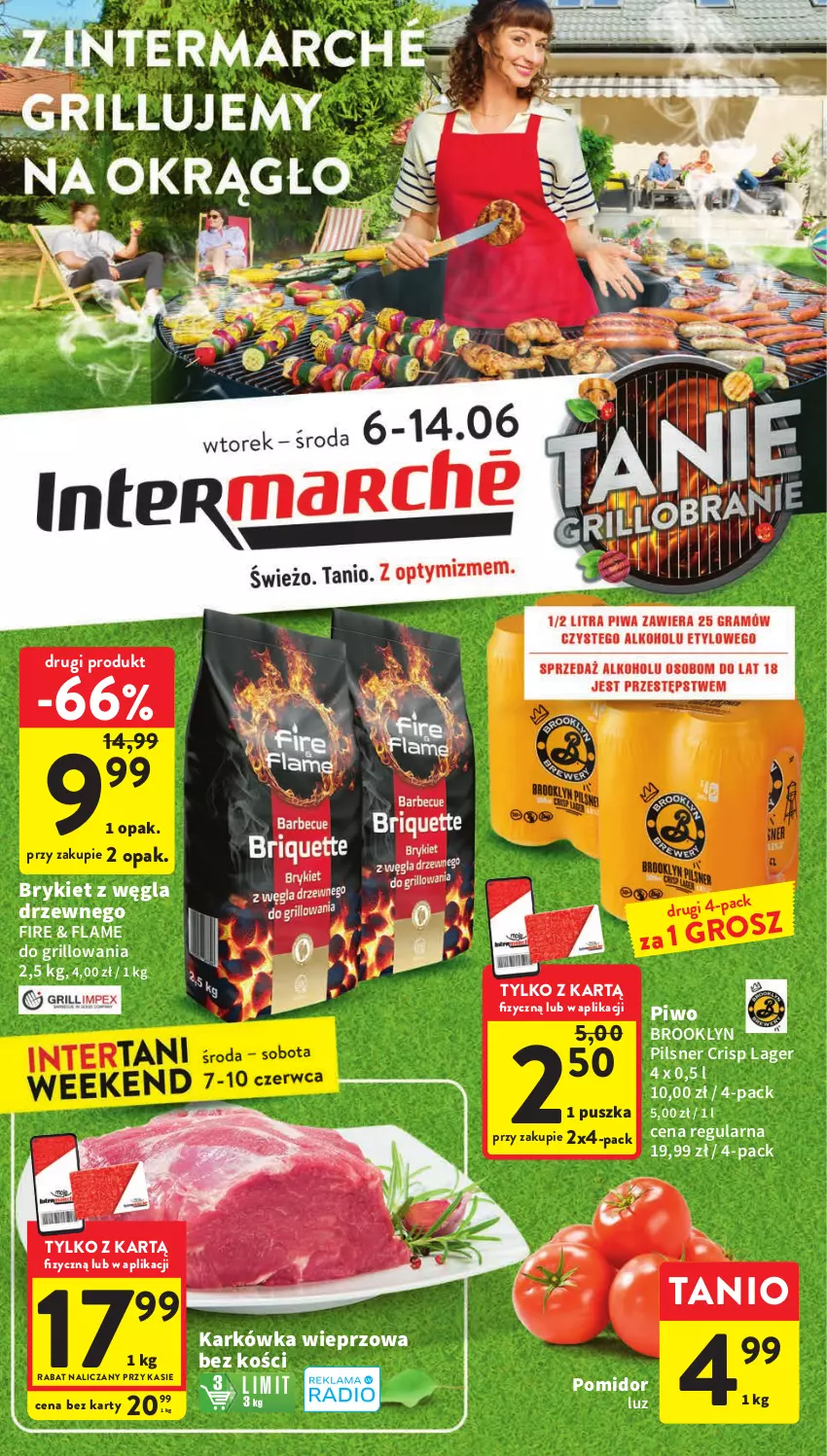 Gazetka promocyjna Intermarche - Gazetka Intermarche - ważna 06.06 do 14.06.2023 - strona 1 - produkty: Grill, Karkówka wieprzowa, Piwo