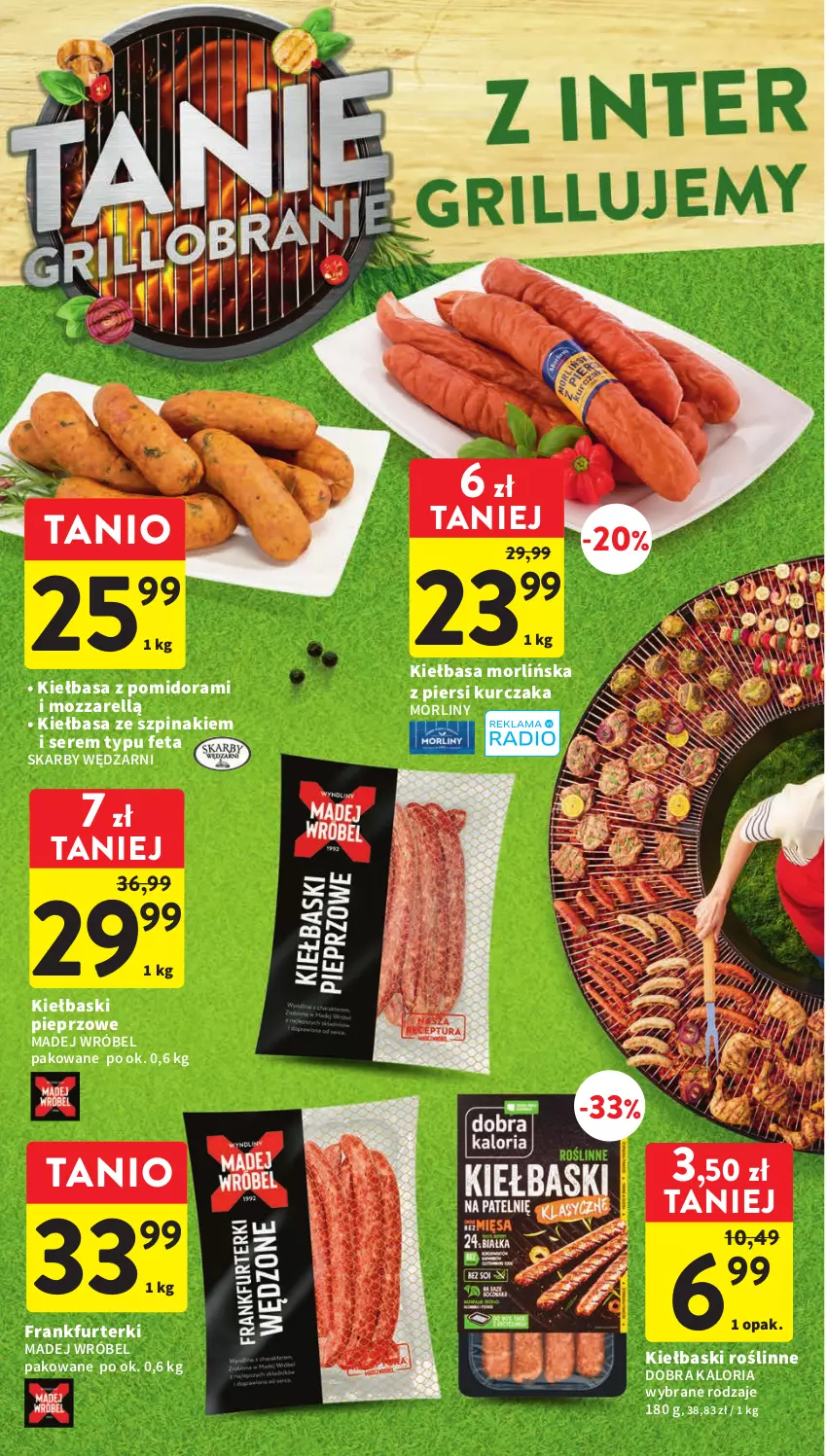 Gazetka promocyjna Intermarche - Gazetka Intermarche - ważna 06.06 do 14.06.2023 - strona 2 - produkty: Feta, Frankfurterki, Kiełbasa, Kiełbaski pieprzowe, Kurczak, Madej Wróbel, Morliny, Pieprz, Ser, Szpinak