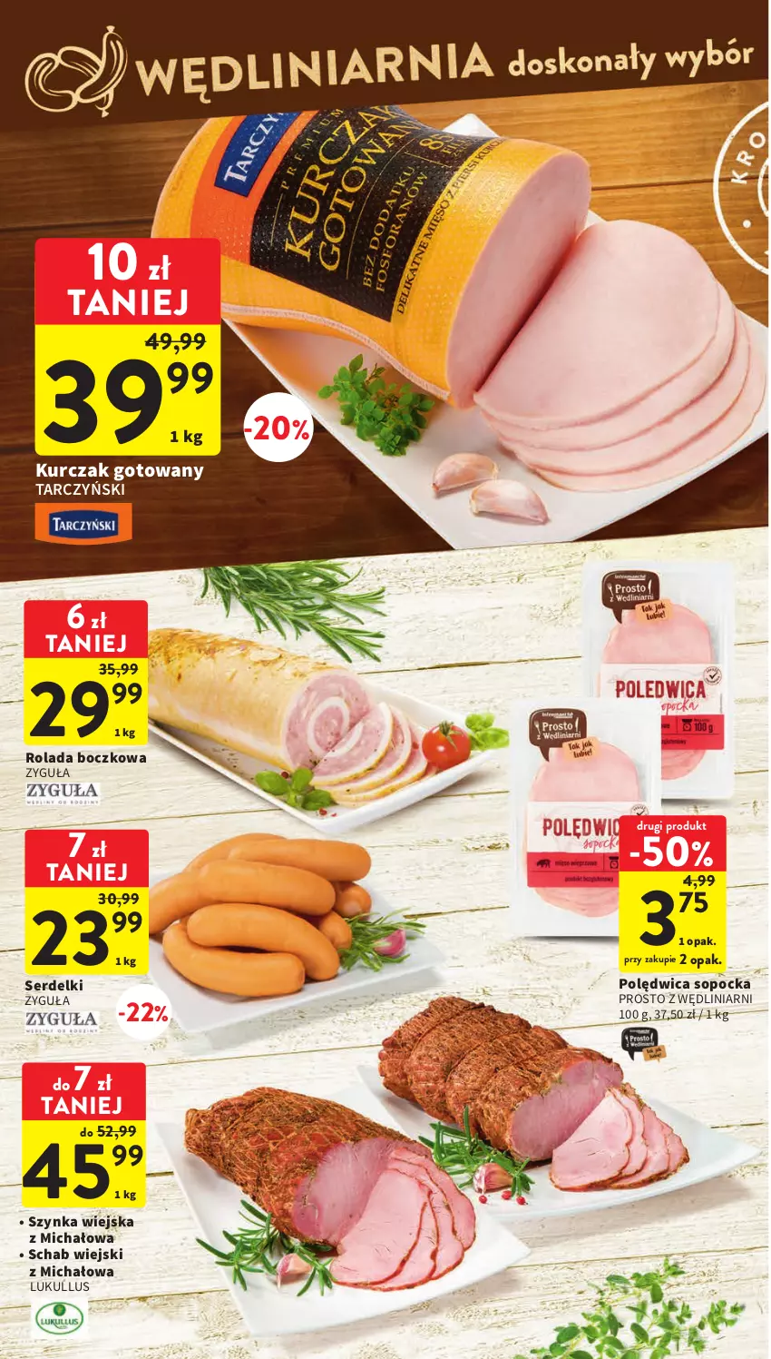 Gazetka promocyjna Intermarche - Gazetka Intermarche - ważna 06.06 do 14.06.2023 - strona 20 - produkty: Kurczak, Kurczak gotowany, Polędwica, Rolada, Ser, Serdelki, Szynka, Tarczyński